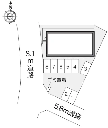 ★手数料０円★名古屋市守山区西城１丁目　月極駐車場（LP）